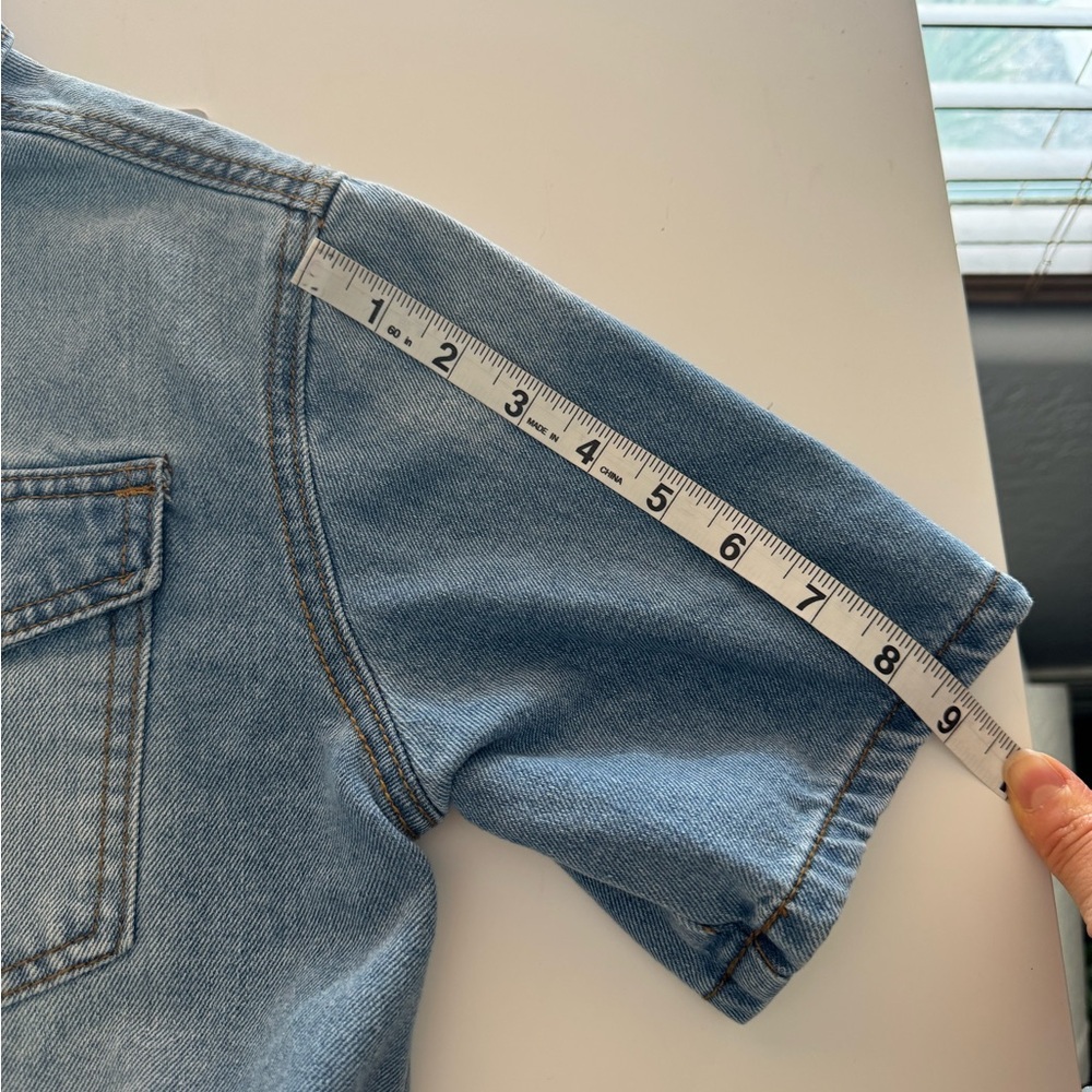 Cropped Jean jacket short sleeve - Picture 11 of 13